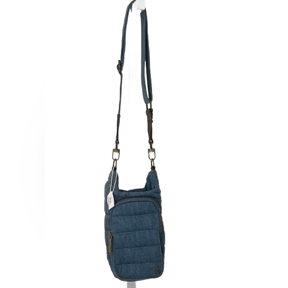 New Stylish Demin Puffer Bottle Bag Crossbody - Picture 9 of 13